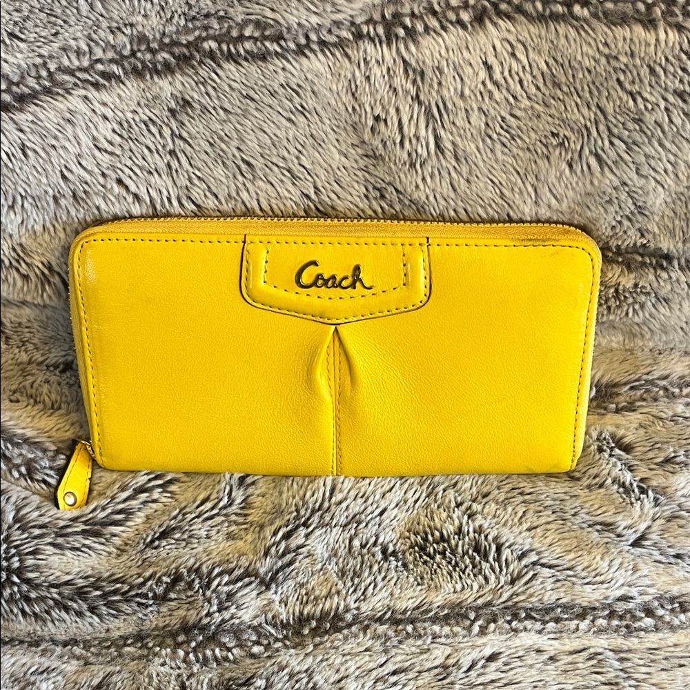 Coach Vibrant Yellow Women's Wallet